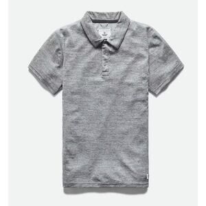 Reigning Champ Solotex Mesh polo shirt heathered gray mens size small